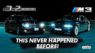 Mercedes C32 AMG vs BMW M3 E46. WILD RACE 🔥 SERDJIO CARShow