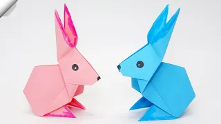 Easy origami rabbit | Easter Craft Ideas