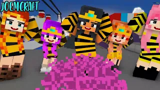BEE FAMILY CREW | CASH, NICO, APHMAU, EIN, KC | GOMY GOMY DANCE  | SHUFFLE DANCE Minecraft Animation