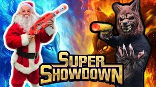 Santa VS Werewolf Super Showdown!! Christmas Sneak Attack Nerf Battle!!