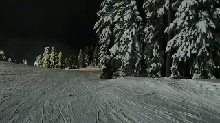 Night skiing at Stevens Pass - Hagen Hill Top to Bottom 3/3/24