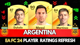 EA FC 24 | BIGGEST ARGENTINA RATING UPGRADES (FIFA 24)! 😱🔥 ft. Martínez, Messi, Dybala...