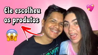 MEU NAMORADO ESCOLHEU 10 PRODUTOS ALEATÓRIOS PRA MINHA MAKE 😱