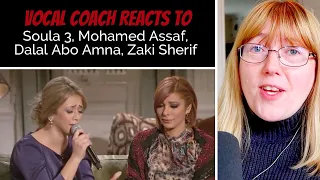 Vocal Coach Reacts to Soula 3 with Mohamed Assaf, Dalal Abo Amna & Zaki Sherif