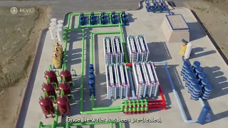 Hyper realistic 3D Video on the operation of a seawater reverse osmosis desalination plant.