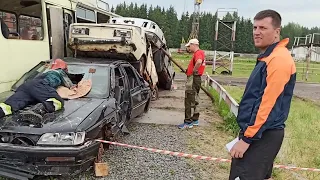 Открытый чемпионат Республики Беларусь по многоборью спасателей МЧС  июнь 2023. Этап "ДТП".