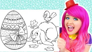 Coloring Easter Eggs & Animals