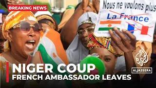 French ambassador to Niger has left the country a month after coup leaders ordered his expulsion