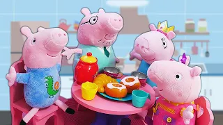 La cocina de la familia Pig. Juguetes Peluches