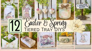 12 CLASSY & CHEAP TIERED TRAY DIYS/Dollar Tree SPRING & EASTER DIY/Fun Easter Crafts