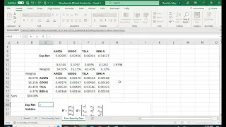 Plotting Efficient Frontier for Four Securities in Excel