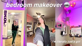 🎀 girly ROOM MAKEOVER + TOUR! *pink aesthetic* 🤍🪩