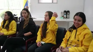 Reunión entre la ministra Luz Cristina López y el equipo de ciclismo Colombia Potencia de vida