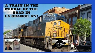 La Grange KY: We saw a train in the middle of the road!