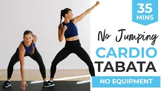 35-Minute FULL BODY HIIT Cardio Workout (Tabata-Style) || No Jumping + No Equipment