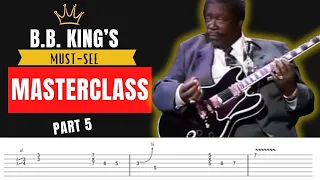 B.B. King Masterclass Part 5: Blues turnarounds, using sixths, right hand technique, and more
