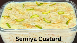 Semiya Custard Recipe - Vermicelli Custard Recipe  - Sevai Custard - Easy Dessert Recipe - Semiya