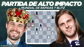 ESTA es la PARTIDA BLITZ MÁS ESPECTACULAR del 2022 👉 Magnus Carlsen vs Richard Rapport