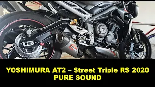 Street Triple 765 RS - Yoshimura AT2 Exhaust ( use headphone)