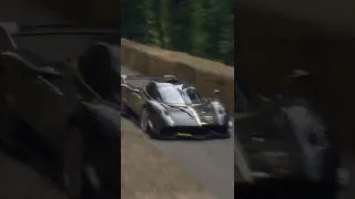 Pagani Huayra R V12 sounds crazy at Goodwood