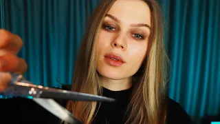 ASMR Relaxing Men's Haircut and Shaving ft. Alisa.  Personal Attention