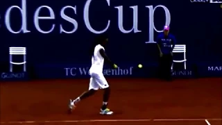 Dustin Brown Great Combination - One Handed and Two Handed Backhand in One Point