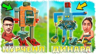 Динара екеуміз Робот соғып жарыстық (Scrap Mechanic)