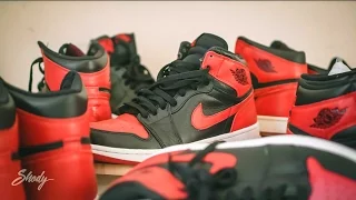 Air Jordan 1 Breds Banned Comparison (Black & Red 2001, 2010, 2013, 2016)