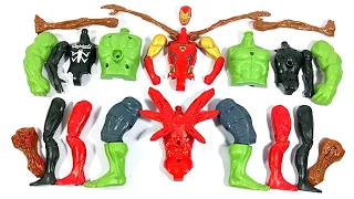 Assemble ironman Mark vs Hulk Smash vs Miles Morales vs Siren Head Avengers Superhero Toys