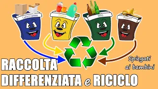 🗑♻ RACCOLTA DIFFERENZIATA e RICICLO dei RIFIUTI spiegati ai bambini