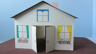 3D Paper House Children's Craft