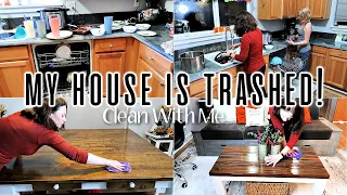 MY HOUSE IS TRASHED | EXTREME DISASTER  | CLEAN WITH ME | CLEANING MOTIVATION | SAHM