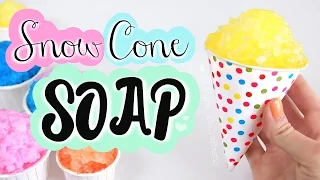 DIY SNOW CONE SOAP - Soap Making For Beginners | SoCraftastic