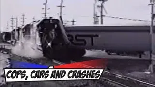 Unbelievable Railway Crossing Car Crash