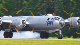"Fifi" B-29 Superfortress Landing, Brake Malfunction! [4K Video]