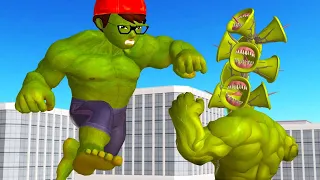 Scary Stranger 3D - NickHulk vs Siren Head & ZombieHulk - NickHulk and SheHulk Tani rescue Miss T