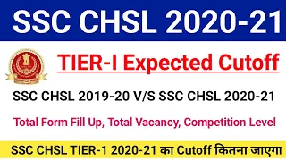 SSC CHSL TIER-1 Expected Cutoff 2021|SSC CHSL 2021 Total Form, Vacancy Competition Level|#sscchsl