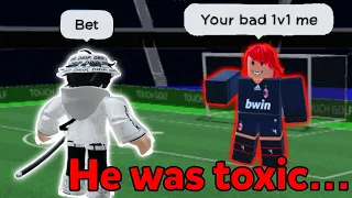 He was toxic so I 1v1ed him… (Roblox Touch football)