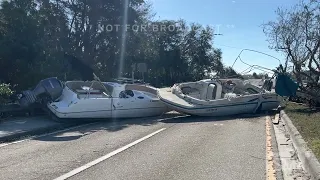 09-29-2022 Bonita Springs, FL - Boats Scattered During Ian’s Powerful Surge