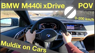 BMW M440i xDrive (2021) POV Test Drive + Acceleration 0-200 km/h