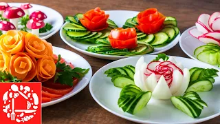 Salad decoration tutorial. 5 Easy Ideas Food Art