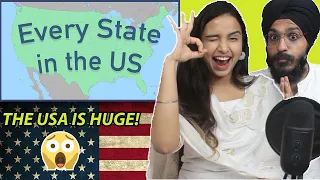 THAT'S CRAZY! | Indians React to Every State in the US