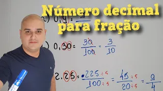 Transformar um número decimal em fração