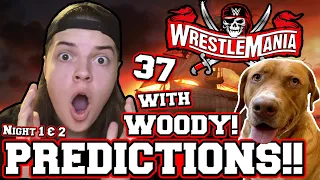 WWE WRESTLEMANIA 37 PREDICTIONS! (Night 1 & 2) With Woody!! - JoeTalksWrestling