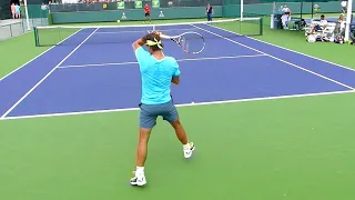 Rafael Nadal BIG Hitting - Court Level View ATP Tennis Practice Nadal Training vs Carreno Busta