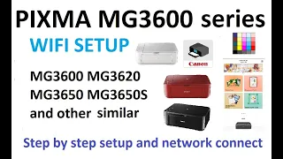 Wireless Setup for Canon PIXMA MG3620 MG3621 MG3622 MG3655 MG3640 MG3650S E560