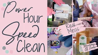 POWER HOUR CLEAN WITH ME UK | SPEED CLEANING MY MESSY HOUSE 2020 | MUMMY OF FOUR UK