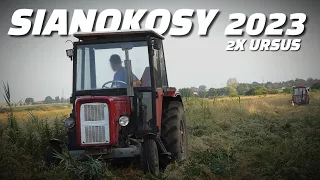 ☆ Polskie Sianokosy 2023 ☆  Ursusy w Akcji! ☆ Koszenie traw ☆ 2x Ursus C360 & 2X Rotacyjna ☆