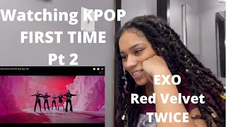 Watching KPOP For The First Time Pt 2! (EXO, Red Velvet, & TWICE) | Tianna B