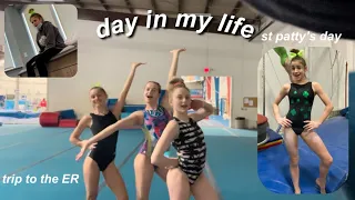 a day in the life of a gymnast that doesn’t go to school | online school, trip to the ER, gymnastics